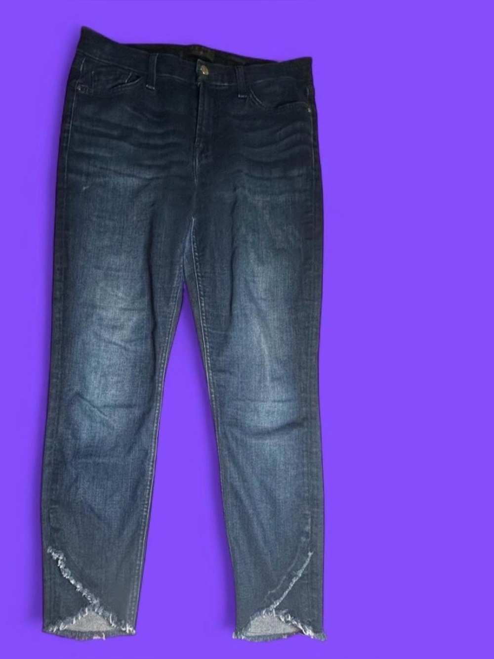 Jen7 7 For All Mankind Dark Ankle Skinny Jeans  size 8